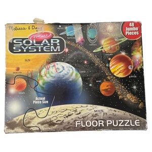 MELISSA & DOUG SOLAR SUSTEM JUMBO JIGSAW PUZZLE AGES 3+ (2 x 3 Feet) 48 PIECE